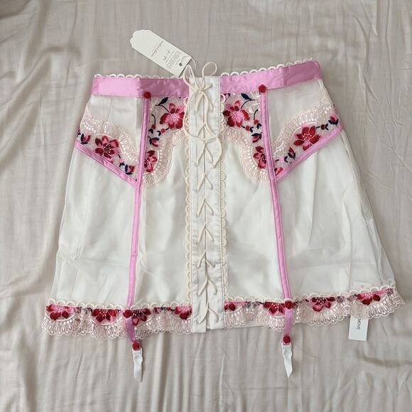 For Love & Lemons Festival Rose Skirt in Ivory NWT - Picture 6 of 12